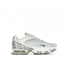 Подростковые кроссовки Nike Air Max Plus 3 White Metallic Silver Laser Blue (GS)