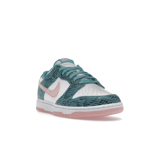 Кроссы Nike Dunk Low Snakeskin Washed Teal Bleached Coral - мужская сетка размеров