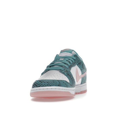 Кроссы Nike Dunk Low Snakeskin Washed Teal Bleached Coral - мужская сетка размеров