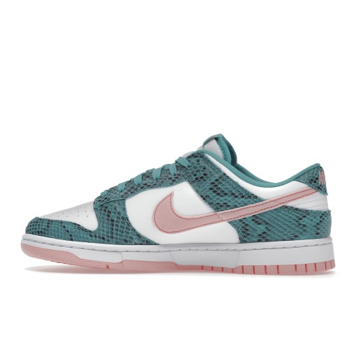 Кроссы Nike Dunk Low Snakeskin Washed Teal Bleached Coral - мужская сетка размеров