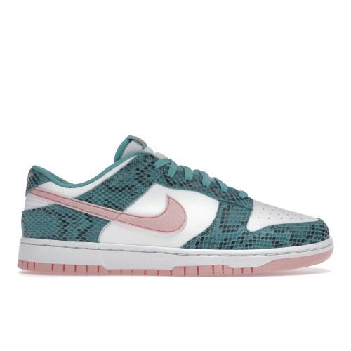 Кроссы Nike Dunk Low Snakeskin Washed Teal Bleached Coral - мужская сетка размеров