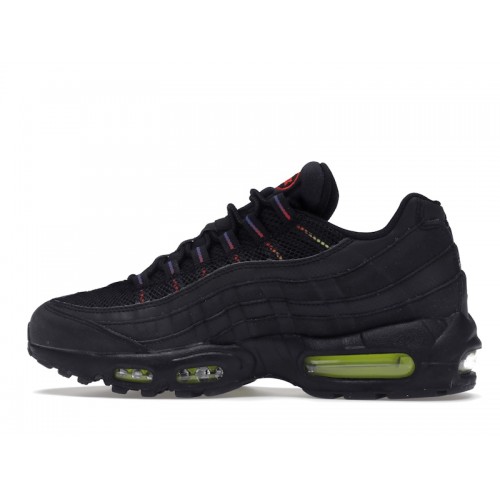 Кроссы Nike Air Max 95 Black Reflective Volt - мужская сетка размеров