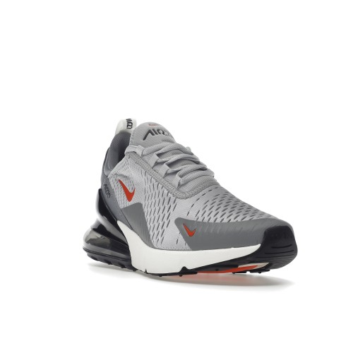 Кроссы Nike Air Max 270 Grey Fog Team Orange Sail - мужская сетка размеров