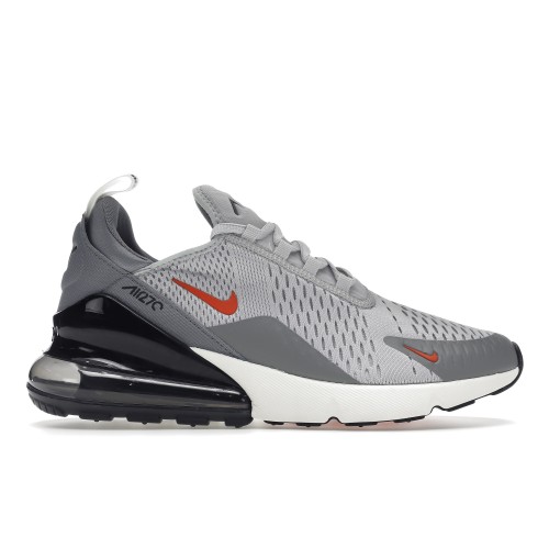 Кроссы Nike Air Max 270 Grey Fog Team Orange Sail - мужская сетка размеров