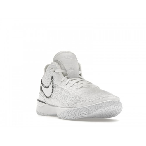 Кроссы Nike Zoom LeBron NXXT Gen White Metallic Silver - мужская сетка размеров