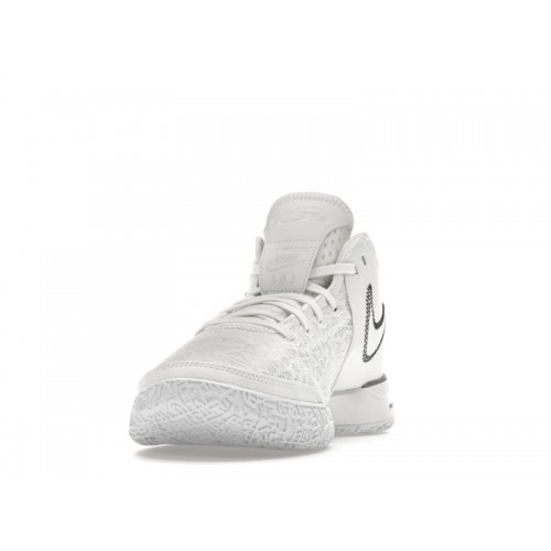 Кроссы Nike Zoom LeBron NXXT Gen White Metallic Silver - мужская сетка размеров