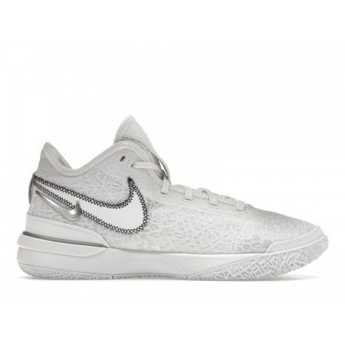 Кроссы Nike Zoom LeBron NXXT Gen White Metallic Silver - мужская сетка размеров