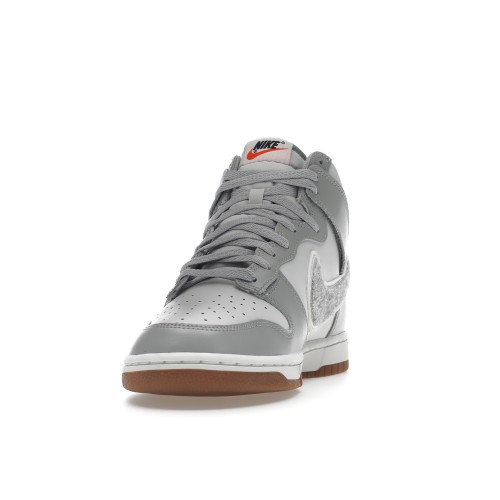 Кроссы Nike Dunk High University Chenille Swoosh Light Smoke Grey - мужская сетка размеров