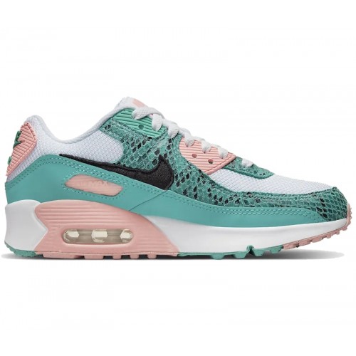 Nike Air Max 90 GS Washed Teal Snakeskin - подростковая сетка размеров