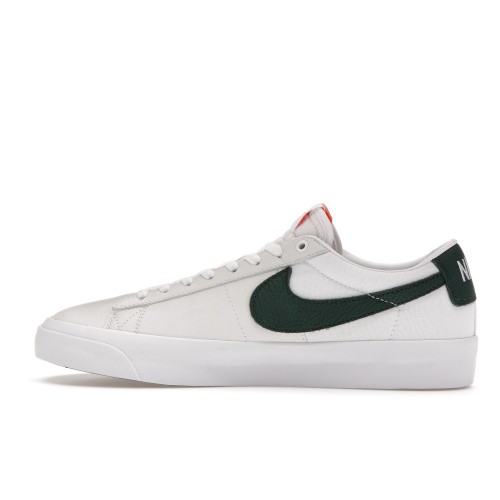 Кроссы Nike SB Zoom Blazer Low Pro GT ISO White Pro Green - мужская сетка размеров