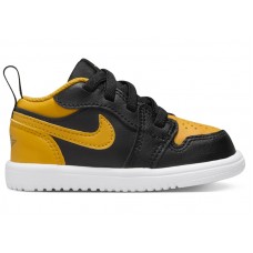 Малышам Jordan 1 Low ALT Black White Yellow Ochre (TD)