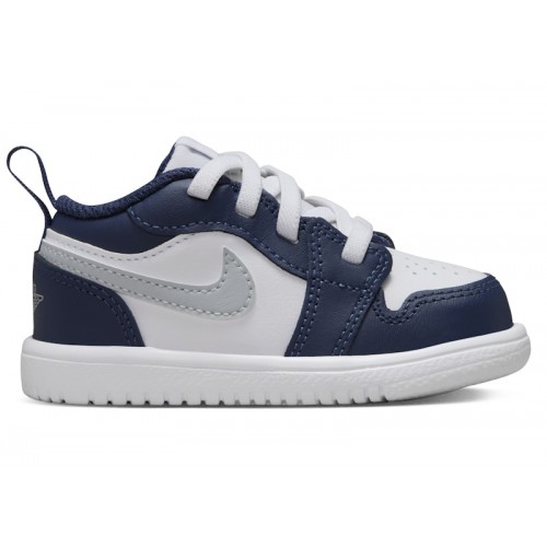 Air Jordan 1 Low ALT TD Midnight Navy Wolf Grey - детская сетка размеров