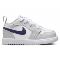 Кроссовки для малыша Jordan 1 Low ALT White Neutral Grey Gum Medium Brown Midnight Navy (TD)