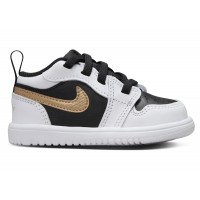 Малышам Jordan 1 Low ALT White Black Metallic Gold (TD)