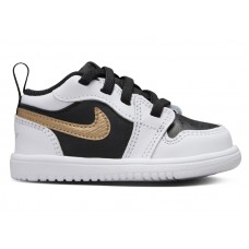 Малышам Jordan 1 Low ALT White Black Metallic Gold (TD)