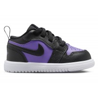 Малышам Jordan 1 Low ALT Purple Venom White Black (TD)