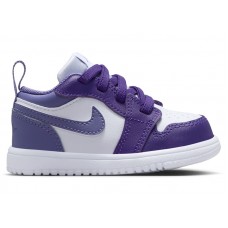 Малышам Jordan 1 Low ALT Court Purple White Dusty Amethyst (TD)