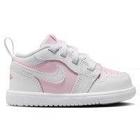 Малышам Jordan 1 Low ALT Pink Foam Fire Red White (TD)