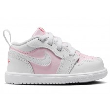 Малышам Jordan 1 Low ALT Pink Foam Fire Red White (TD)