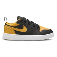 Детские Jordan 1 Low ALT Black White Yellow Ochre (PS)