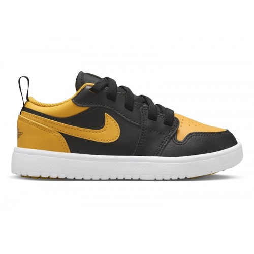 Air Jordan 1 Low ALT PS Black Yellow Ochre - детская сетка размеров