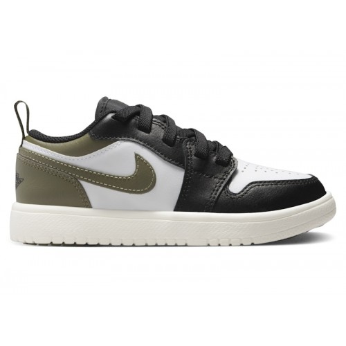 Air Jordan 1 Low ALT PS Black Toe Medium Olive - детская сетка размеров