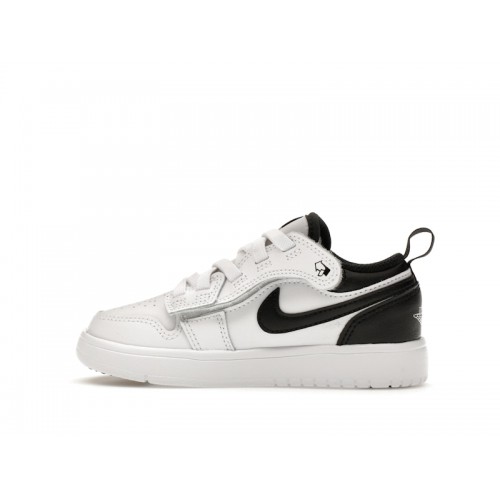 Кроссы Jordan 1 Retro Low ALT White Black (PS) - детская сетка размеров