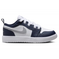 Детские Jordan 1 Low ALT White Midnight Navy Wolf Grey (PS)