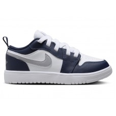 Детские Jordan 1 Low ALT White Midnight Navy Wolf Grey (PS)