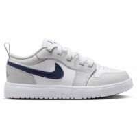 Детские кроссовки Jordan 1 Low ALT White Neutral Grey Gum Medium Brown Midnight Navy (PS)