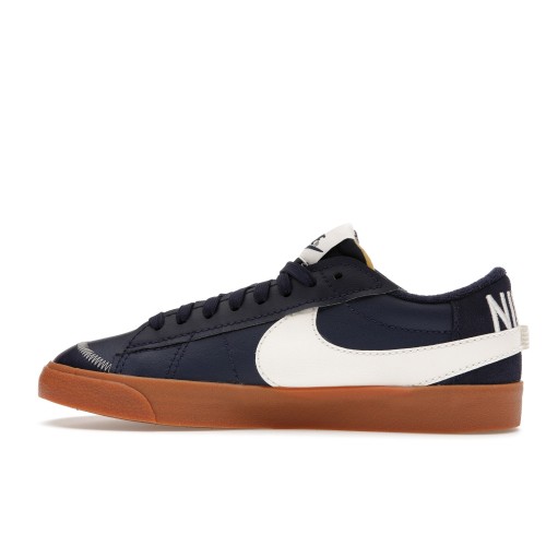 Кроссы Nike Blazer Low 77 Jumbo WNTR Midnight Navy Gum - мужская сетка размеров