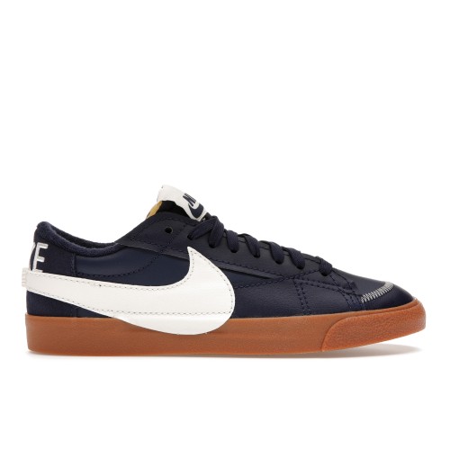 Кроссы Nike Blazer Low 77 Jumbo WNTR Midnight Navy Gum - мужская сетка размеров