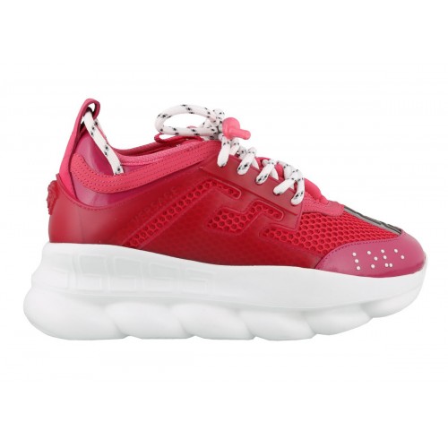 Кроссы Versace Chain Reaction Fuschia (W) - женская сетка размеров