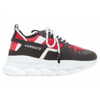 Женские кроссовки Versace Chain Reaction Black Fuschia (W)