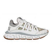 Женские кроссовки Versace Trigreca White Grey Barocco Print (W)