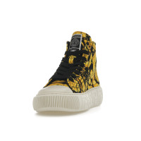 Женские кроссовки Versace Greca High Top Barocco Print Black Yellow (W)