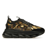 Кроссовки Versace Chain Reaction Central Greek Key Print Black