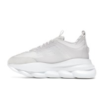 Кроссовки Versace Chain Reaction White Mesh Rubber Suede
