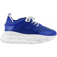 Кроссовки Versace Chain Reaction Blue Mesh Rubber Suede