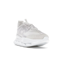 Versace Chain Reaction White Mesh Rubber Suede