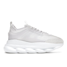 Versace Chain Reaction White Mesh Rubber Suede