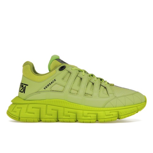 Кроссы Versace Trigreca Lime Black - мужская сетка размеров