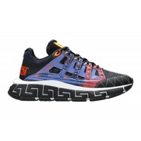 Кроссовки Versace Trigreca Black Bright Orange Powder Blue
