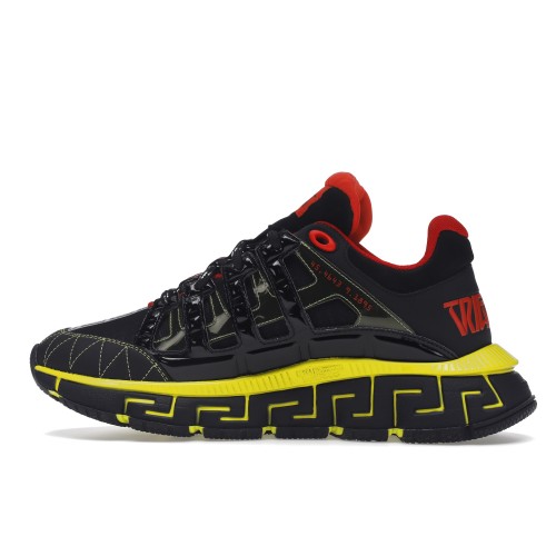 Кроссы Versace Trigreca Black Red Yellow - мужская сетка размеров