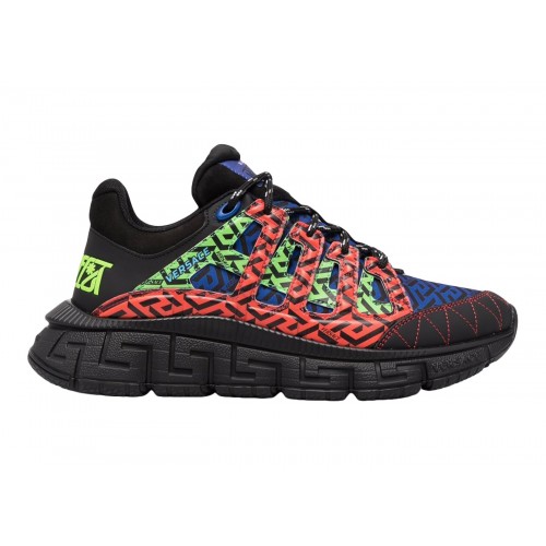 Кроссы Versace Trigreca La Greca Signature Black Multicolour - мужская сетка размеров