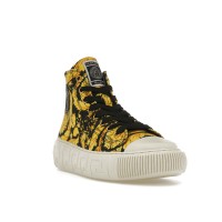 Кроссовки Versace Greca High Top Barocco Print Black Gold