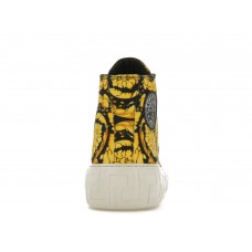 Кроссовки Versace Greca High Top Barocco Print Black Gold