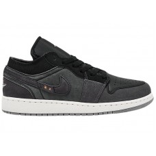 Подростковые Jordan 1 Low Craft Inside Out Black (GS)