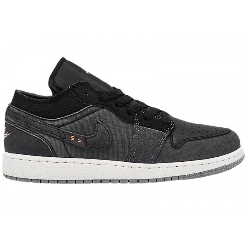 Air Jordan 1 Low SE Craft GS Inside Out - Black - подростковая сетка размеров