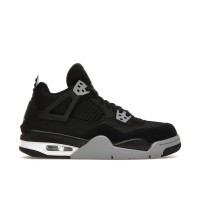 Подростковые кроссовки Jordan 4 Retro Black Canvas (GS)